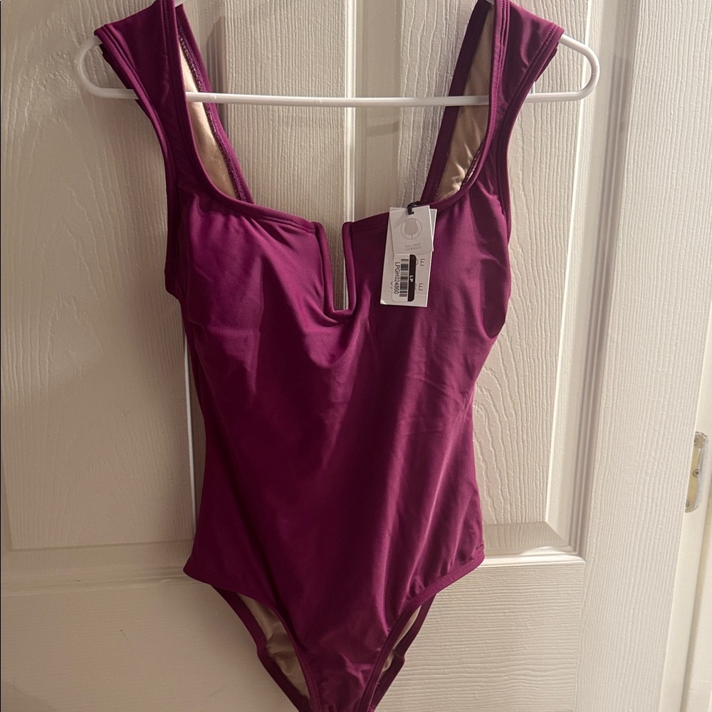 Shade & Shore Plum One-Piece Swimsuit